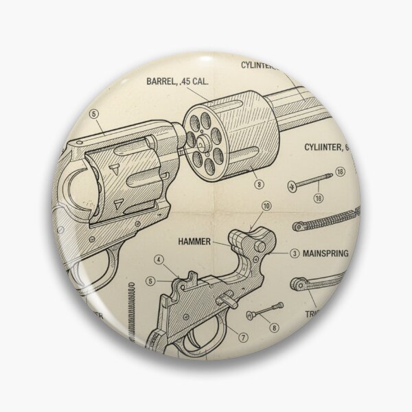 Item preview, Colt Single Action Army – Technical Exploded View designed and sold by Halbeskilo.