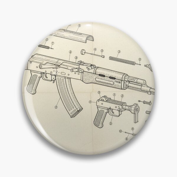 Item preview, AK-47 – Technical exploded view designed and sold by Halbeskilo.