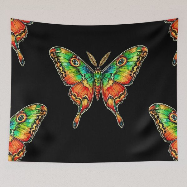 Item preview, Madagascan Sunset Moth Watercolor Art – Colorful Nature Illustration designed and sold by ColorSplash123.