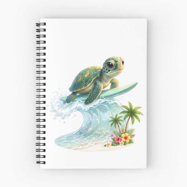 Item preview, Surfing Sea Turtle on a Tropical Wave designed and sold by Helenaphotoart.