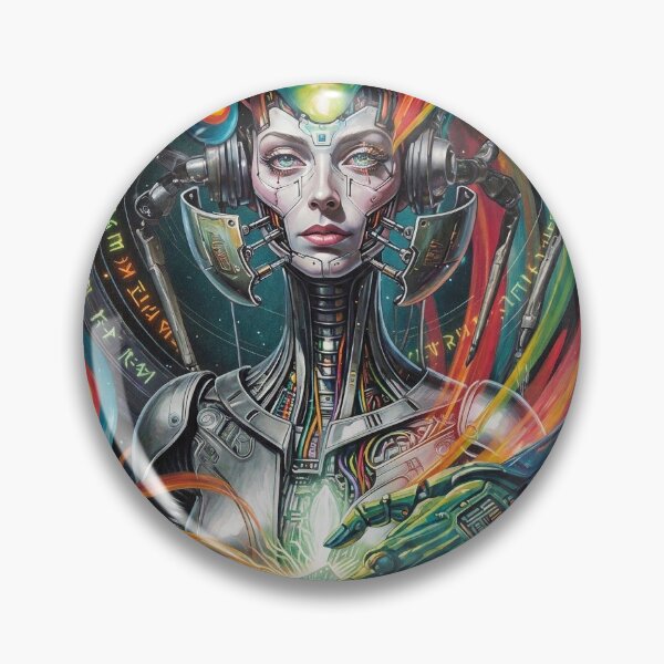 Item preview, Cyberpunk Priestess and the Quantum Matrix designed and sold by AiPocalipsis.