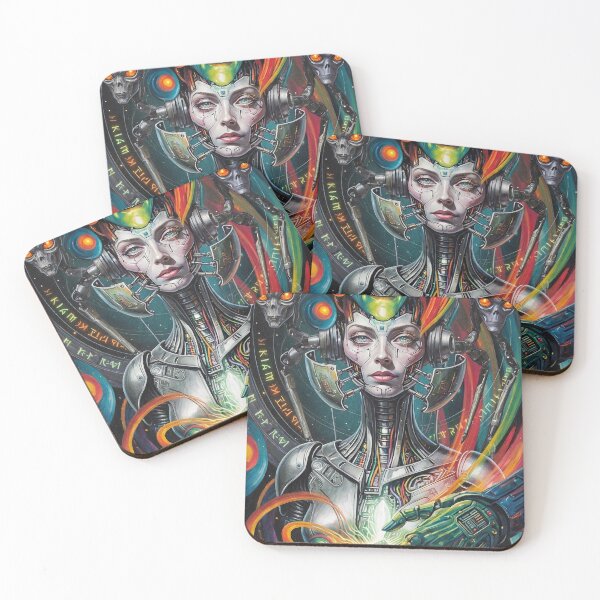 Item preview, Cyberpunk Priestess and the Quantum Matrix designed and sold by AiPocalipsis.