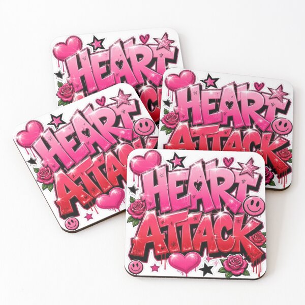 Item preview, HEART ATTACK Graffiti Sticker | Cute Valentine's Heart Aesthetic | Colorful Vinyl Decal designed and sold by Stylestickers55.