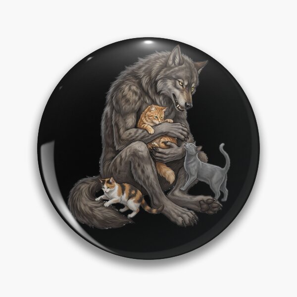 Item preview, Werewolf plays with cute cats. designed and sold by ReneMM.