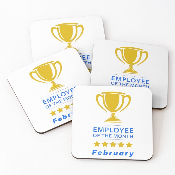 Item preview, February Employee Of The Month Gold Trophy Stars | February Work Appreciation Award designed and sold by WayOutWorks.
