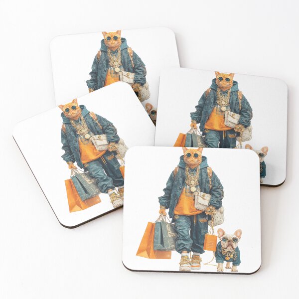 Item preview, Glamour cat in the streetwear jungle designed and sold by filou designs.