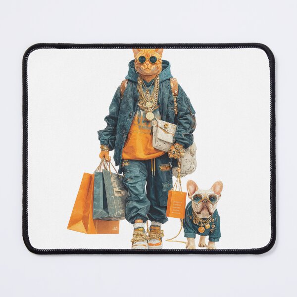 Item preview, Glamour cat in the streetwear jungle designed and sold by filou designs.