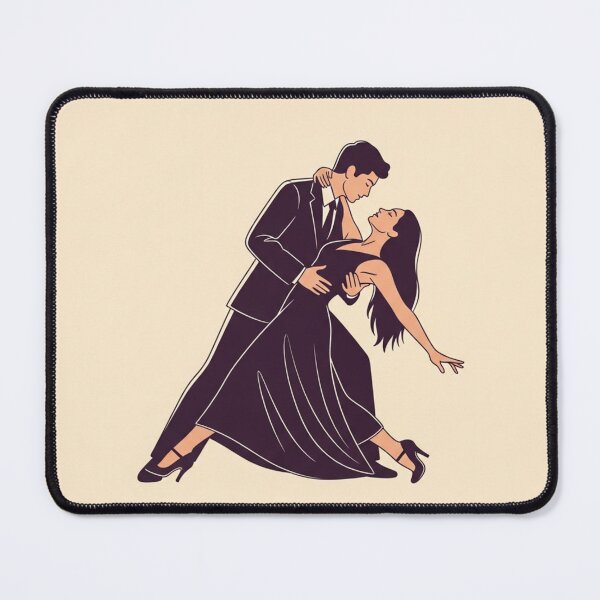 Item preview, Passionate Tango Dance Illustration - Modern Minimalist Wall Art designed and sold by TheDenimArt.