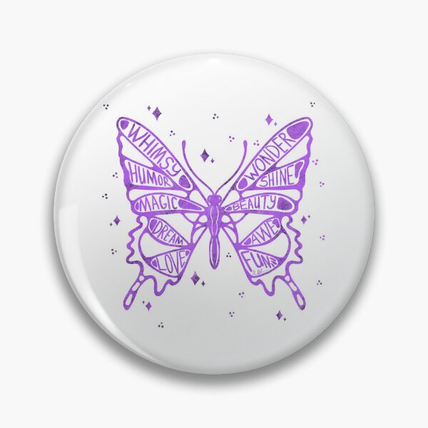 Item preview, Whimsical word butterfly in purple designed and sold by studioaudrea.