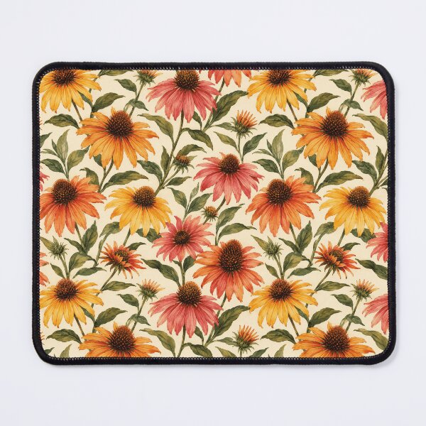 Item preview, Echinacea Sunset Warm Watercolor Seamless Pattern designed and sold by Inkworksbyshery.