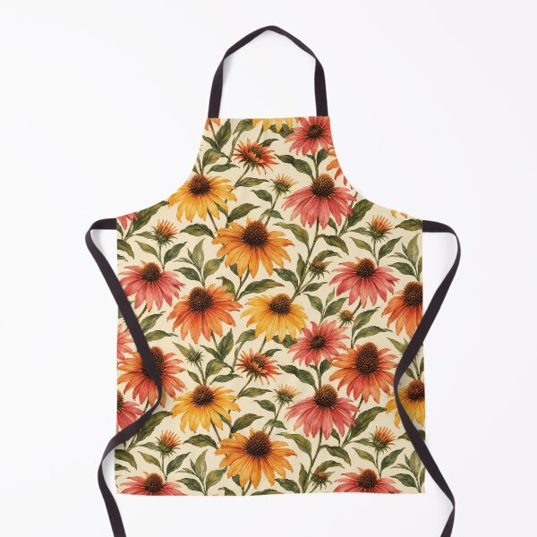Item preview, Echinacea Sunset Warm Watercolor Seamless Pattern designed and sold by Inkworksbyshery.