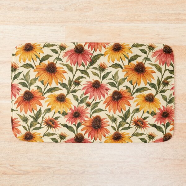 Item preview, Echinacea Sunset Warm Watercolor Seamless Pattern designed and sold by Inkworksbyshery.