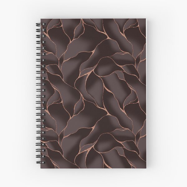 Item preview, Chocolate Brown & Rose Gold Abstract Wave Pattern | Luxury Seamless Design designed and sold by Pickachoo.