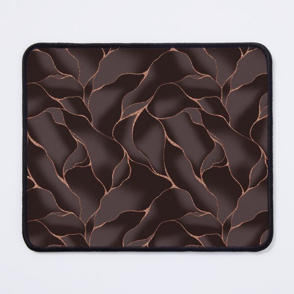 Item preview, Chocolate Brown & Rose Gold Abstract Wave Pattern | Luxury Seamless Design designed and sold by Pickachoo.