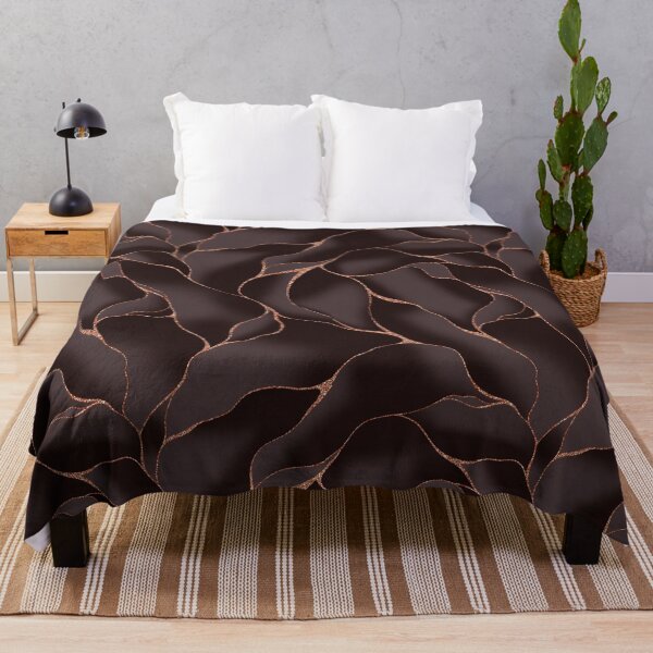 Item preview, Chocolate Brown & Rose Gold Abstract Wave Pattern | Luxury Seamless Design designed and sold by Pickachoo.