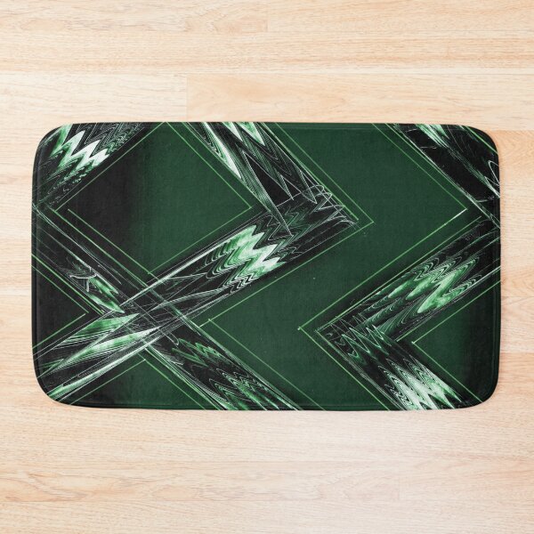 Item preview, Green and Black Southwestern Geometric Abstract Blanket Pattern designed and sold by Urbandale Artist.