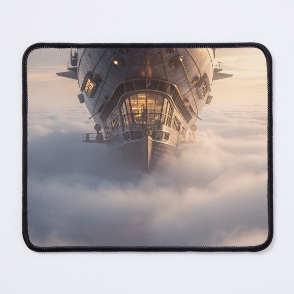 Item preview, Airship above the clouds – Futuristic vision designed and sold by Halbeskilo.
