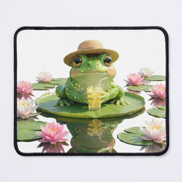 Item preview, Summer Frog Drinking Lemonade designed and sold by Helenaphotoart.