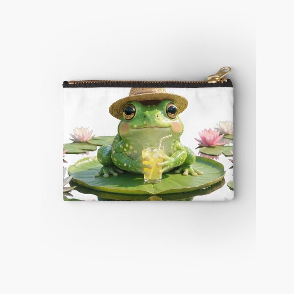 Item preview, Summer Frog Drinking Lemonade designed and sold by Helenaphotoart.