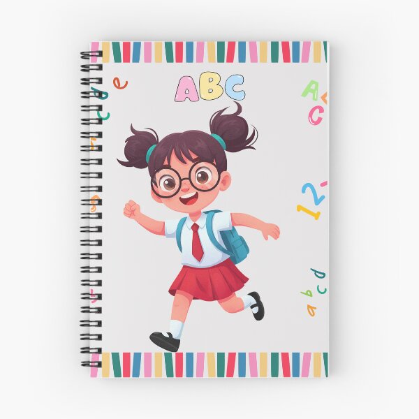 Item preview, Cute School Girl ABC 123 Learning Illustration.  designed and sold by DodoCraft3.
