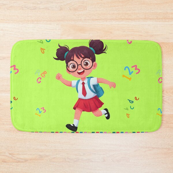 Item preview, Cute School Girl ABC 123 Learning Illustration.  designed and sold by DodoCraft3.