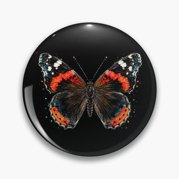 Item preview, Red Admiral Butterfly Watercolor Art – Colorful Nature Illustration designed and sold by ColorSplash123.