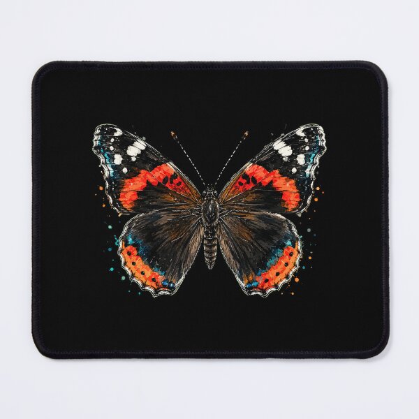 Item preview, Red Admiral Butterfly Watercolor Art – Colorful Nature Illustration designed and sold by ColorSplash123.