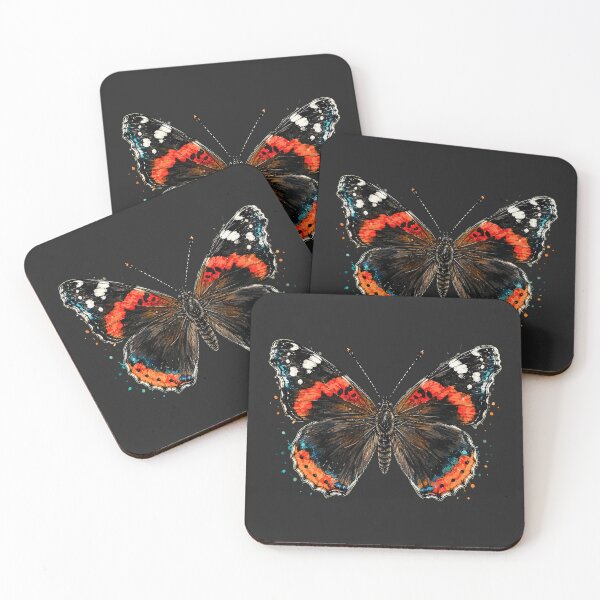 Item preview, Red Admiral Butterfly Watercolor Art – Colorful Nature Illustration designed and sold by ColorSplash123.