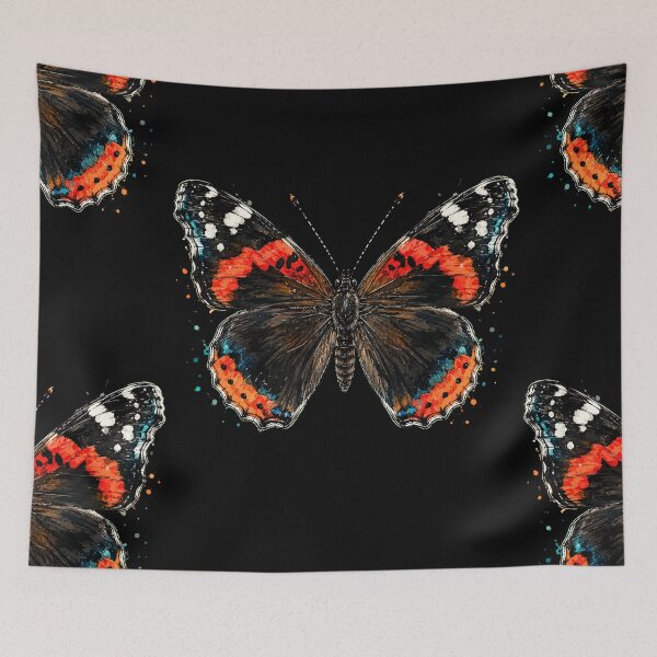 Item preview, Red Admiral Butterfly Watercolor Art – Colorful Nature Illustration designed and sold by ColorSplash123.