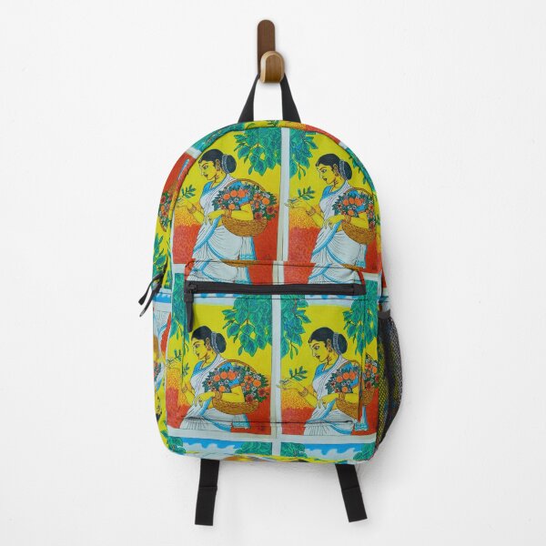 Item preview, South Indian Village Girl with Basket of Flowers designed and sold by artbucketstudio .