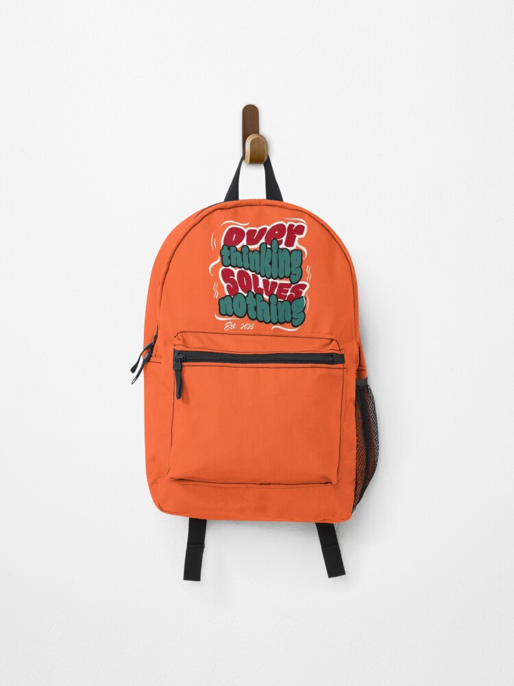 Thumbnail 1 of 3, Backpack, Overthinking solves nothing designed and sold by Purple-eclipse6.