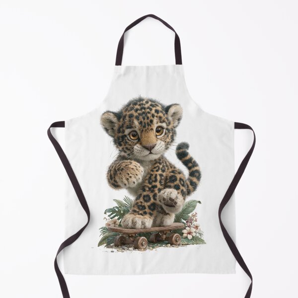 Item preview, Jaguar Cub Riding a Skateboard designed and sold by Helenaphotoart.