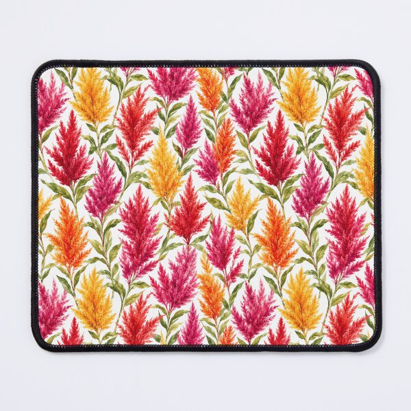 Item preview, Celosia Plume Feather Watercolor Vibrant Seamless Pattern designed and sold by Inkworksbyshery.
