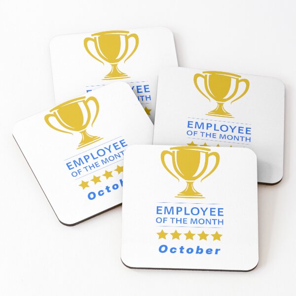 Item preview, October Employee Of The Month Gold Trophy Stars | October Work Appreciation Award designed and sold by WayOutWorks.