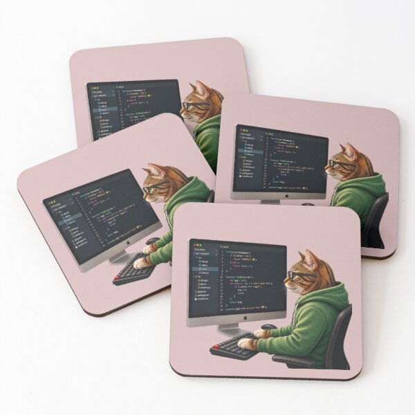 Item preview, Meow Debug-Funny Coder Cat and Programming Humor designed and sold by Northern Glow Art.