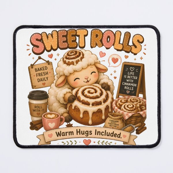 Item preview, Cute Cinnamon Roll Sheep Kawaii T-Shirt | Sweet Rolls Cozy Bakery Animal Gift designed and sold by Snackwear Apparel.