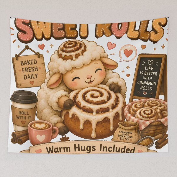 Item preview, Cute Cinnamon Roll Sheep Kawaii T-Shirt | Sweet Rolls Cozy Bakery Animal Gift designed and sold by Snackwear Apparel.