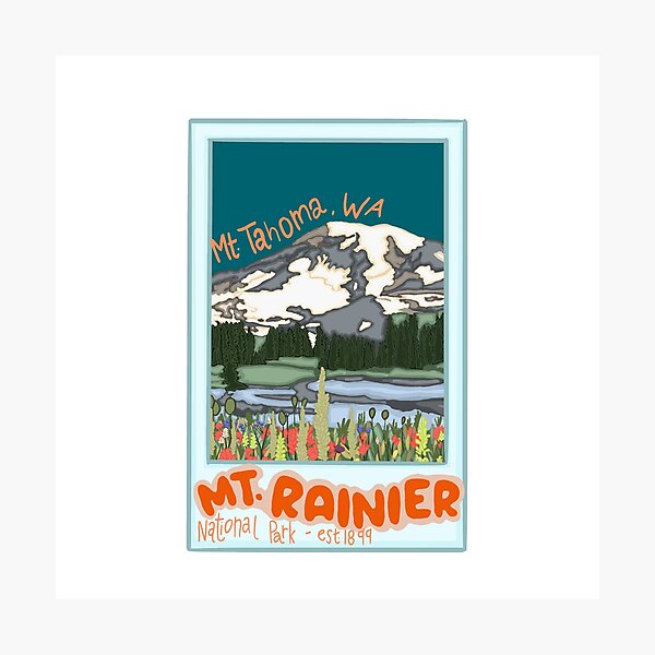 Item preview, Mt. Rainier National Park - 2 designed and sold by whimsicallyanxious.