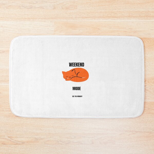 Item preview, Weekend Mode Sleeping Cat Funny Minimalist Sticker | Cute Lazy Cat Design designed and sold by Savage Cat Quotes.