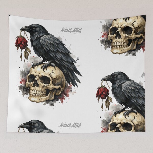 Item preview, Ánima Atra - The Raven's Omen (Skull & Rose) designed and sold by Anima Atra.