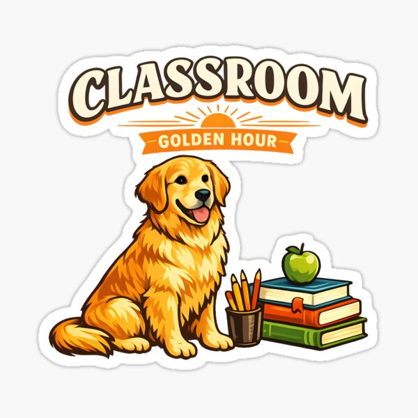 Item preview, Classroom Golden Hour – Golden Retriever Teacher Back to School Design designed and sold by Sahil Randhawa.