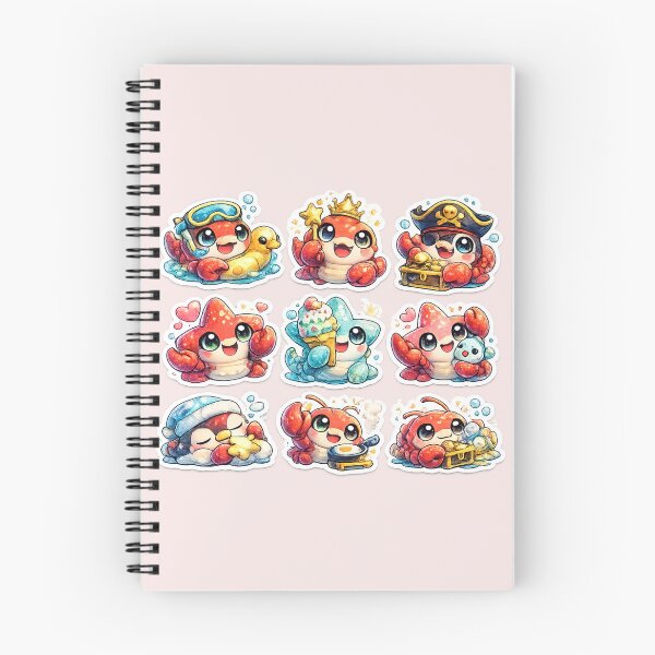 Item preview, Cute Kawaii Lobster Sticker | Chibi Ocean Animal Cartoon designed and sold by KrishAuraa.