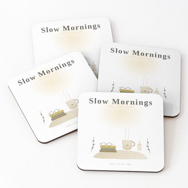 Item preview, Slow Mornings | Cozy Coffee & Book Minimalist Design designed and sold by feliciarainbow.