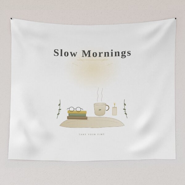 Item preview, Slow Mornings | Cozy Coffee & Book Minimalist Design designed and sold by feliciarainbow.