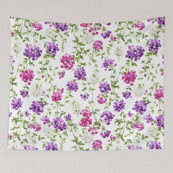 Item preview, Verbena Trailing Ground Cover Watercolor Seamless Pattern designed and sold by Inkworksbyshery.