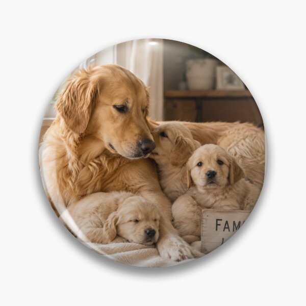 Item preview, Golden Retriever Mom Puppies Family Love Dog designed and sold by BagFactoryUK.