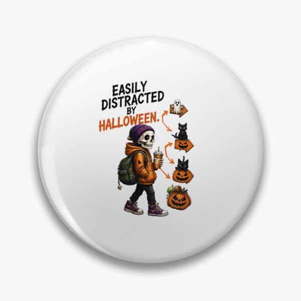 Item preview, Halloween Skeleton Shirt | Easily Distracted by Halloween | Cute Skeleton Pumpkin designed and sold by Limitless expressions - wear your mindset .