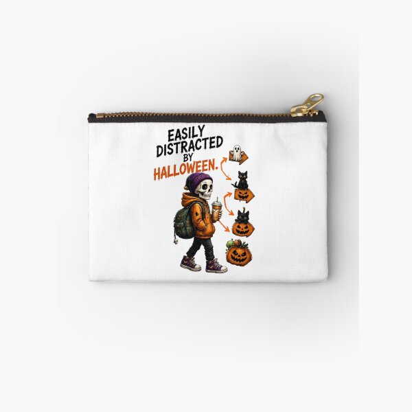 Item preview, Halloween Skeleton Shirt | Easily Distracted by Halloween | Cute Skeleton Pumpkin designed and sold by Limitless expressions - wear your mindset .
