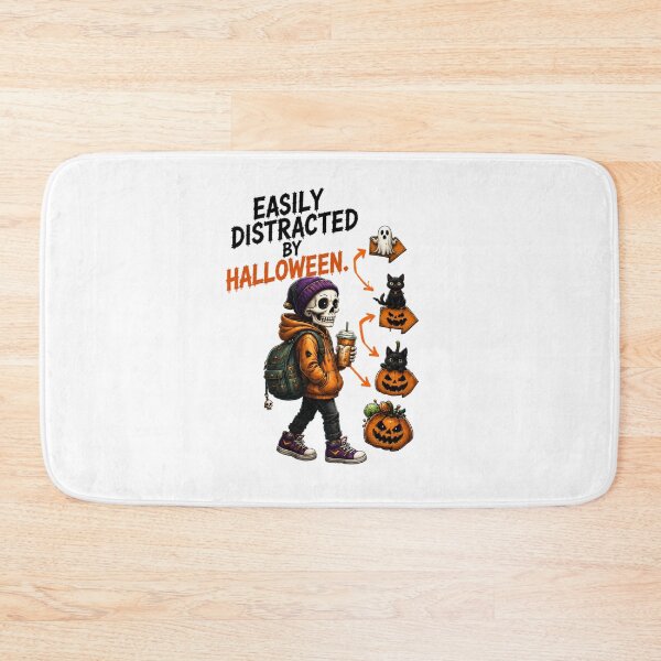 Item preview, Halloween Skeleton Shirt | Easily Distracted by Halloween | Cute Skeleton Pumpkin designed and sold by Limitless expressions - wear your mindset .