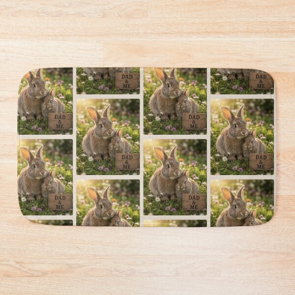 Item preview, Dad & Me Bunnies Father Child Rabbit Love Cute designed and sold by BagFactoryUK.